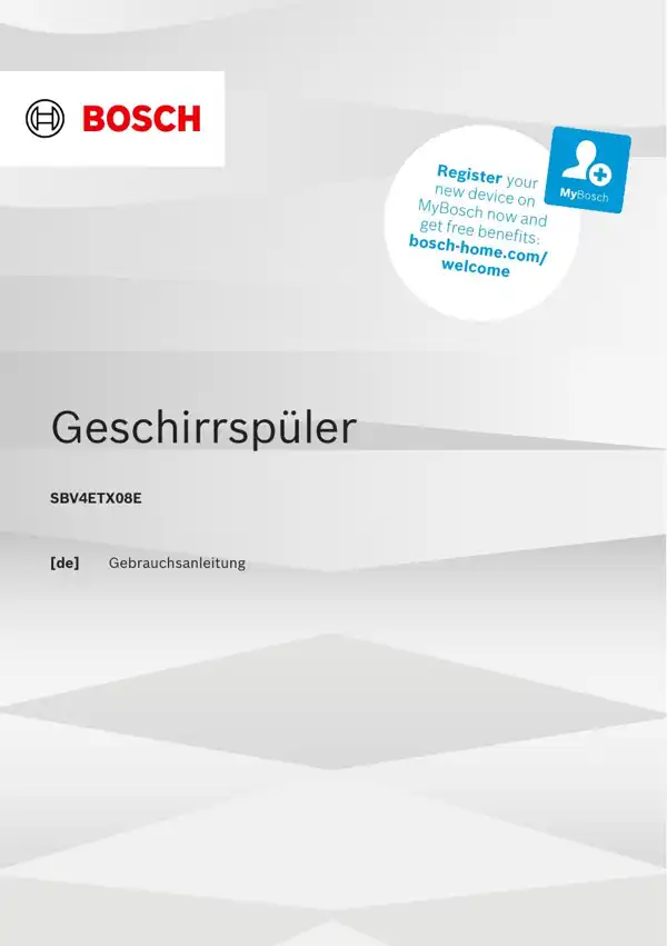 Bosch Geschirrspüler SBV4ETX08E 9001929649_A Handbuch