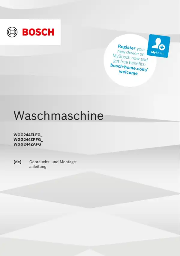 Bosch Waschmaschine WGG244ZLFG_ 9001905650_A Handbuch