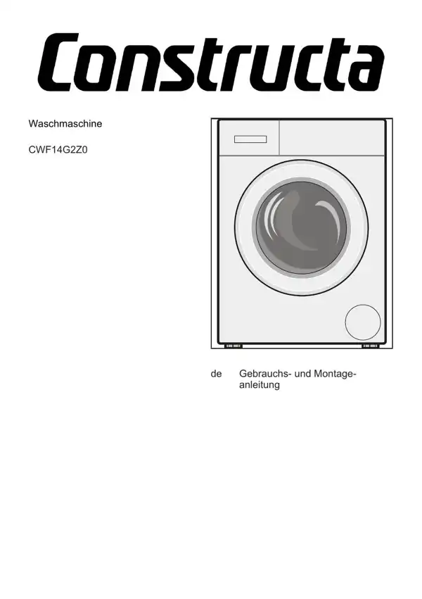 Constructa Waschmaschine CWF14G2Z0 9001900677_A Manual