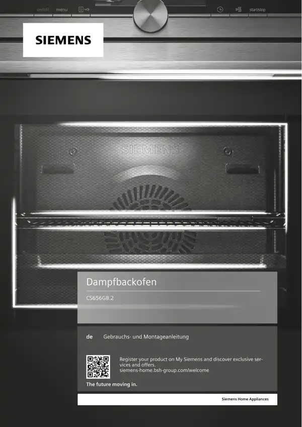 Siemens Dampfbackofen CS656GB.2 9001617652_A Handbuch