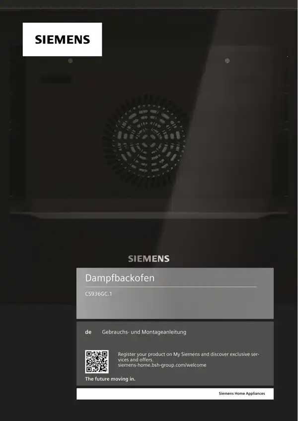 Siemens Dampfbackofen CS936GC.1 9001646941_A Handbuch