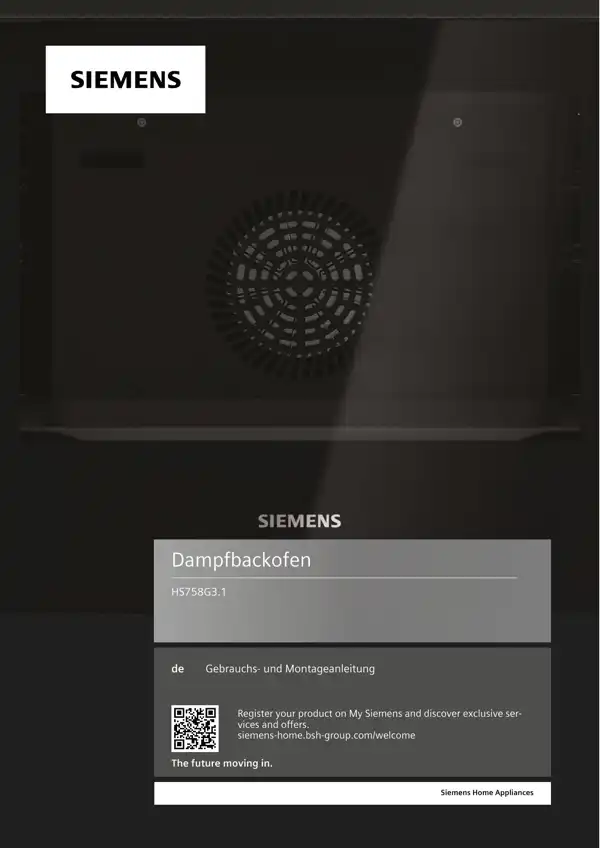 Siemens Dampfbackofen HS758G3.1 9001647539_A Handbuch