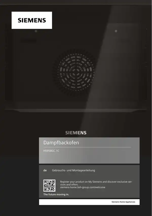 Siemens Dampfbackofen HS958GC.1C 9001647526_A Handbuch