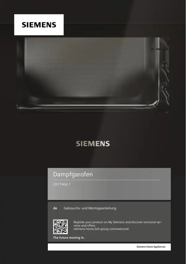 Siemens Dampfgarofen CD714GX.1 9001665708_A Handbuch