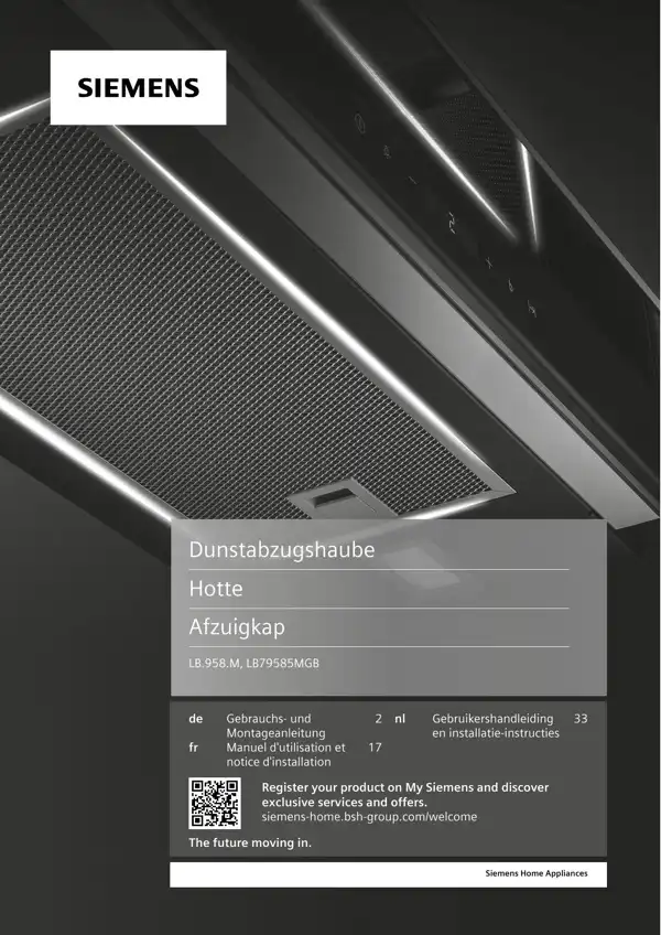 Siemens Dunstabzugshaube LB.958.M 9001604639_A Handbuch