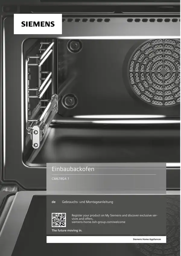 Siemens Einbaubackofen CM678G4.1 9001619934_A Handbuch