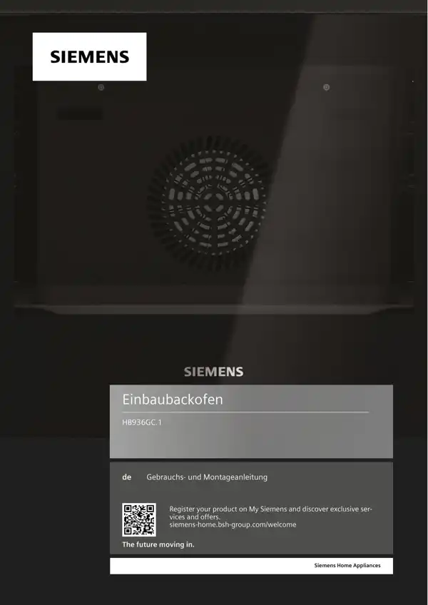 Siemens Einbaubackofen HB936GC.1 9001646845_A Handbuch