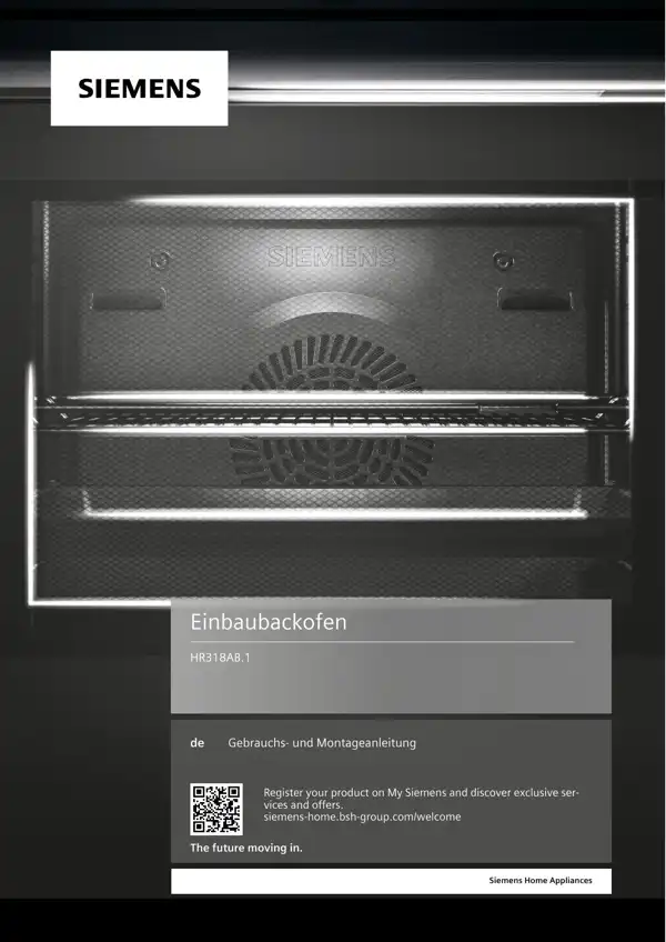 Siemens Einbaubackofen HR318AB.1 9001662539_A Handbuch