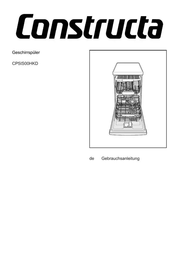 Constructa Geschirrspüler CP5IS00HKD 9001632408_A Handbuch