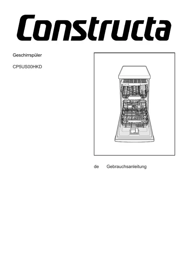 Constructa Geschirrspüler CP5US00HKD 9001632478_A Handbuch