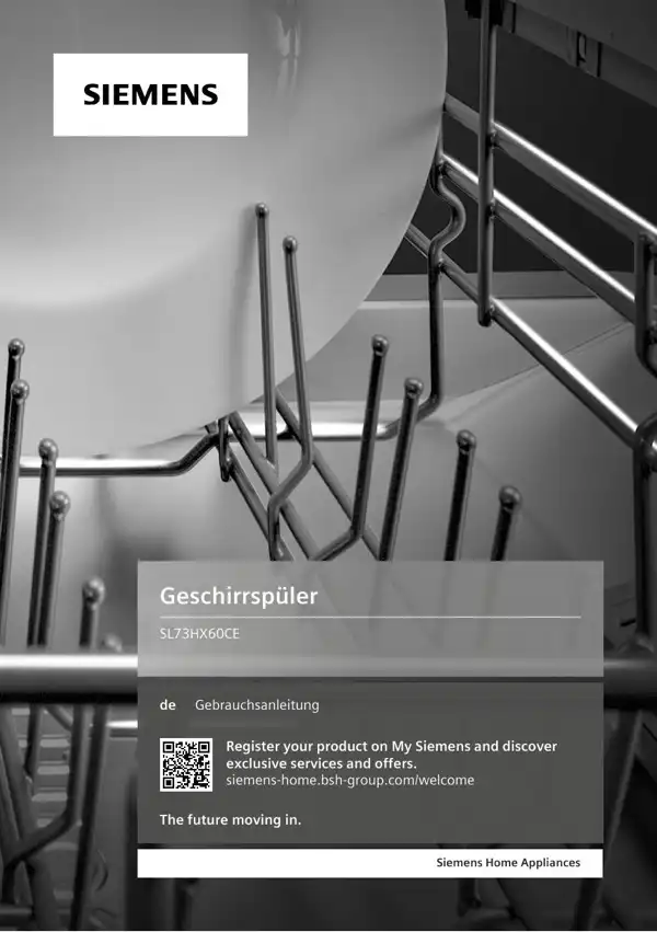 Siemens Geschirrspüler SL73HX60CE 9001664253_A Handbuch