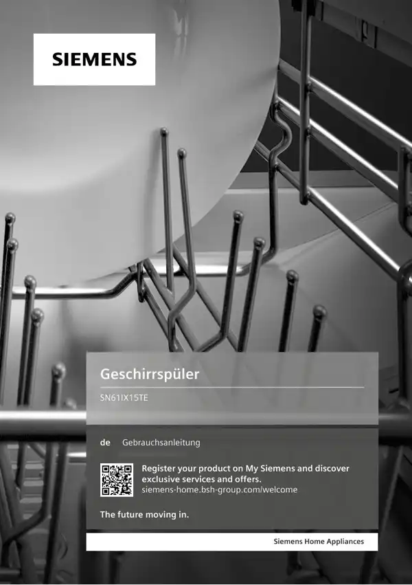 Siemens Geschirrspüler SN61IX15TE 9001634842_A Handbuch