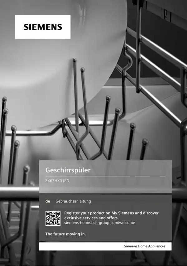 Siemens Geschirrspüler SX63HX01BD 9001637647_A Handbuch