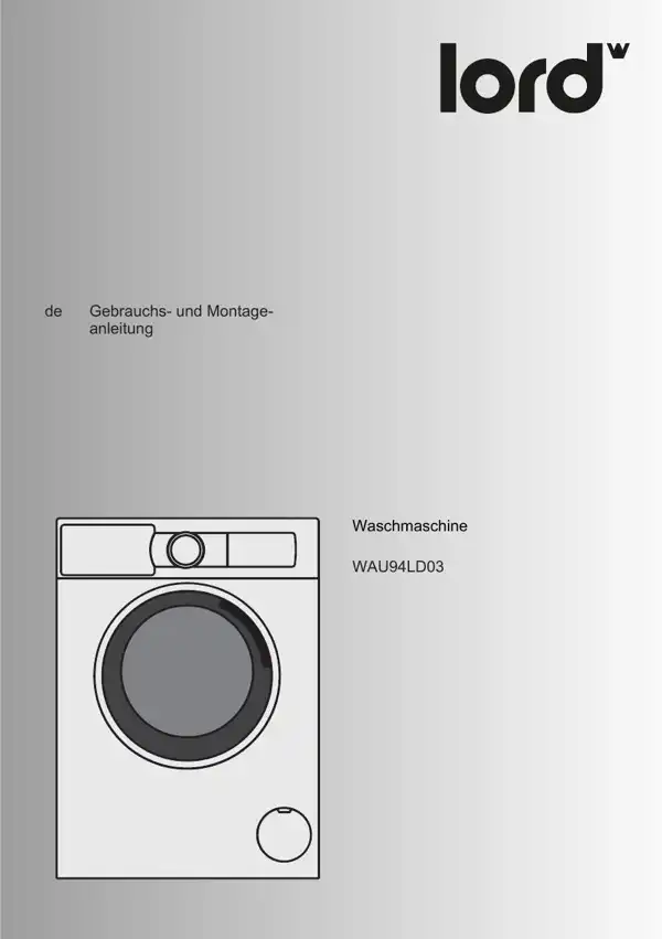 Lord Waschmaschine WAU94LD03 9001900908_A Manual