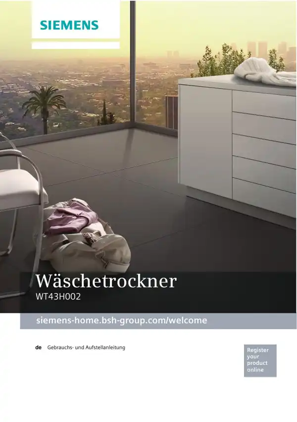 Siemens Wäschetrockner WT43H002 9001606949_A Handbuch