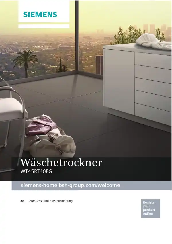 Siemens Wäschetrockner WT45RT40FG 9001606851_A Handbuch