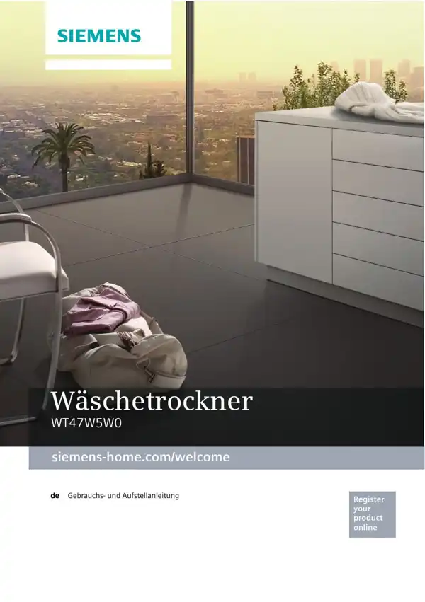 Siemens Wäschetrockner WT47W5W0 9001606319_A Handbuch