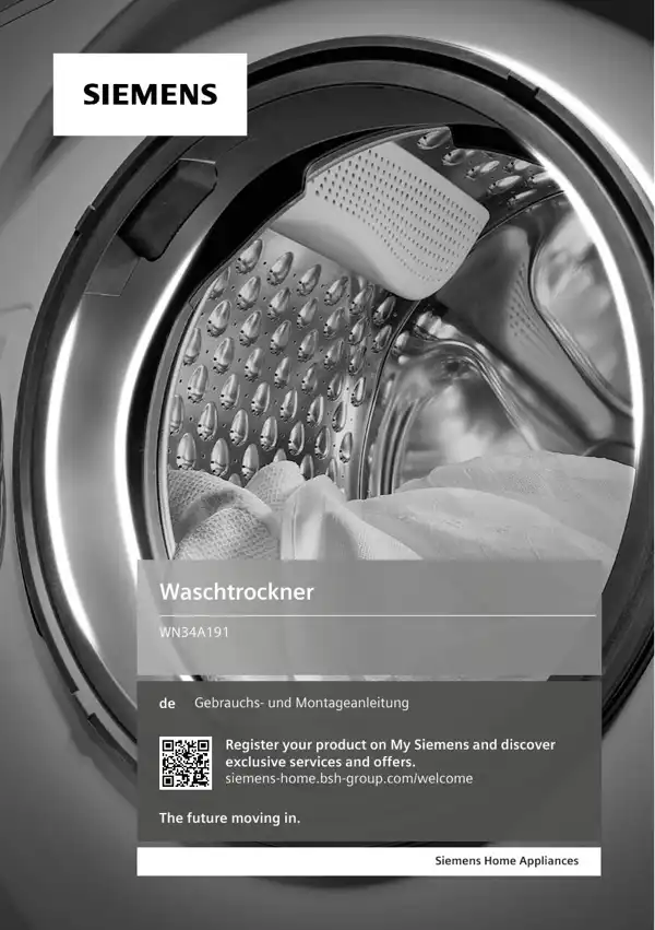 Siemens Waschtrockner WN34A191 9001685810_A Handbuch